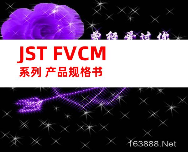 JST FVCM系列 产品规格书